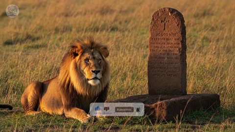 A Lion Attends His Savior's Funeral;