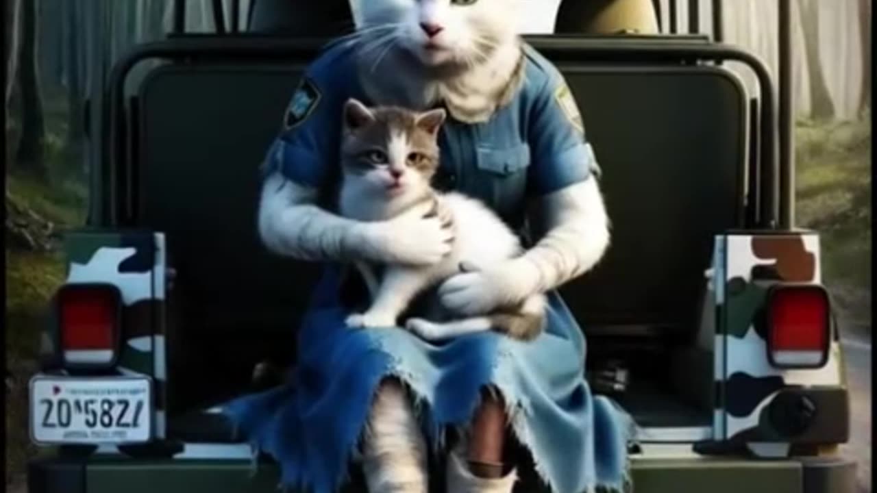 Little kitty lost his father
