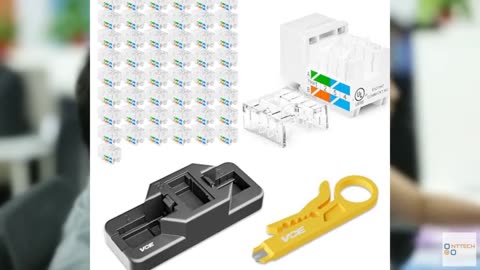 VCE RJ45 Cat6 Keystone Jacks UL Listed 50-Pack, UTP Ethernet Keystone Jacks with