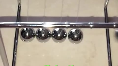 Newton’s Cradle energy rebound → #Physics #Curious