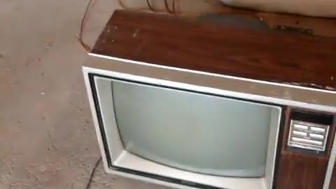 Old TV screen smash