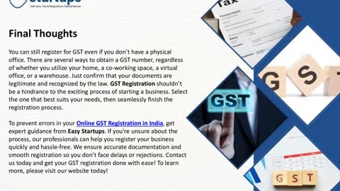 How To Get GST Registration Without A Physical Office In India