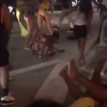 Pure Chaos ensues as the entire street fills with black women fighting each other.
