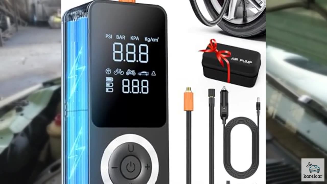 Tire Inflator Portable Air Compressor, 150 PSI Smart Air Pump with Digital Pres