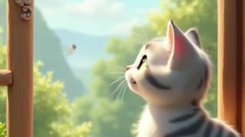 Curious_Cat_Watching_Birds_from_the_Window