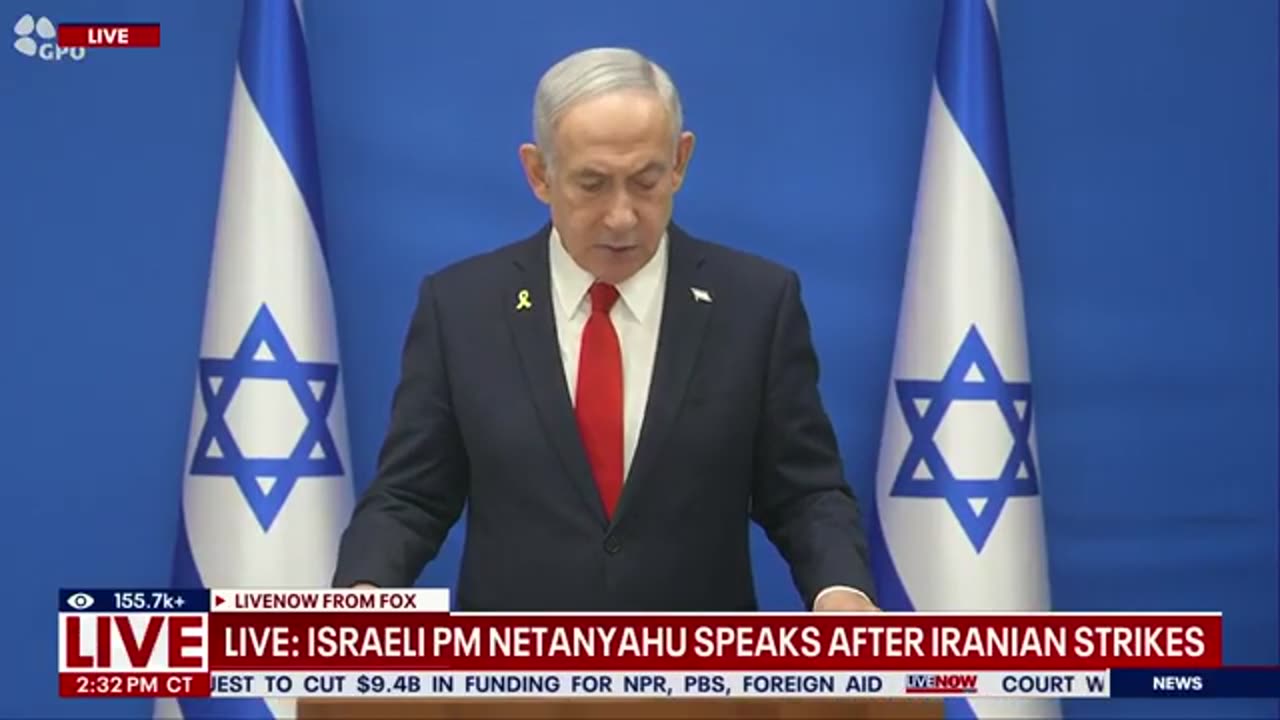 Netanyahu Responds as Iran Launches Missile Barrage on Israel