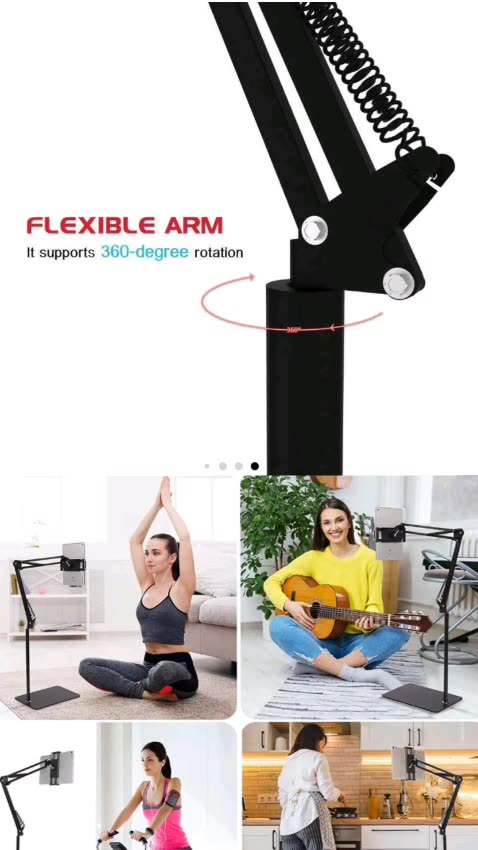 Universal 360° Adjustable Floor Stand Holder—Perfect for Hands-Free Phone & Tablet Use