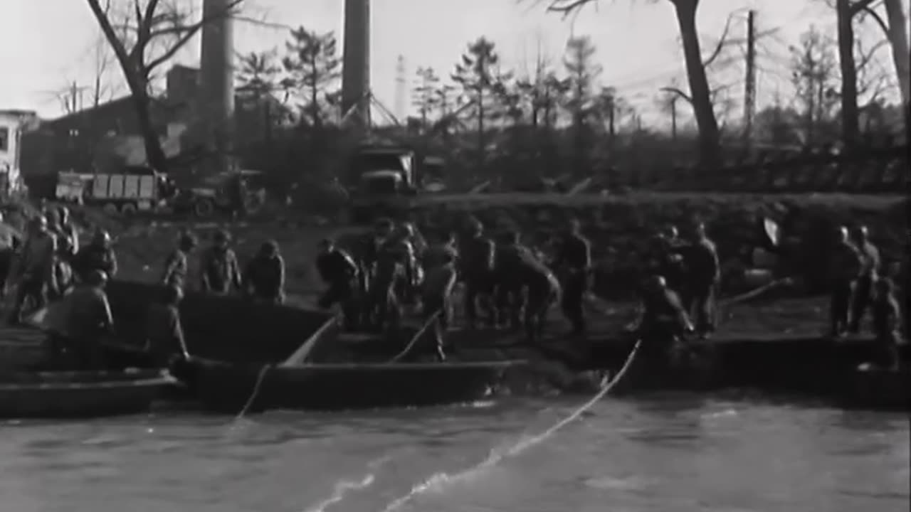 INFANTRY ASSAULT BRI... - INFANTRY ASSAULT BRIDGE FOR ROER RIVER, WEISWELLER, GERMANY - 111-adc-3453