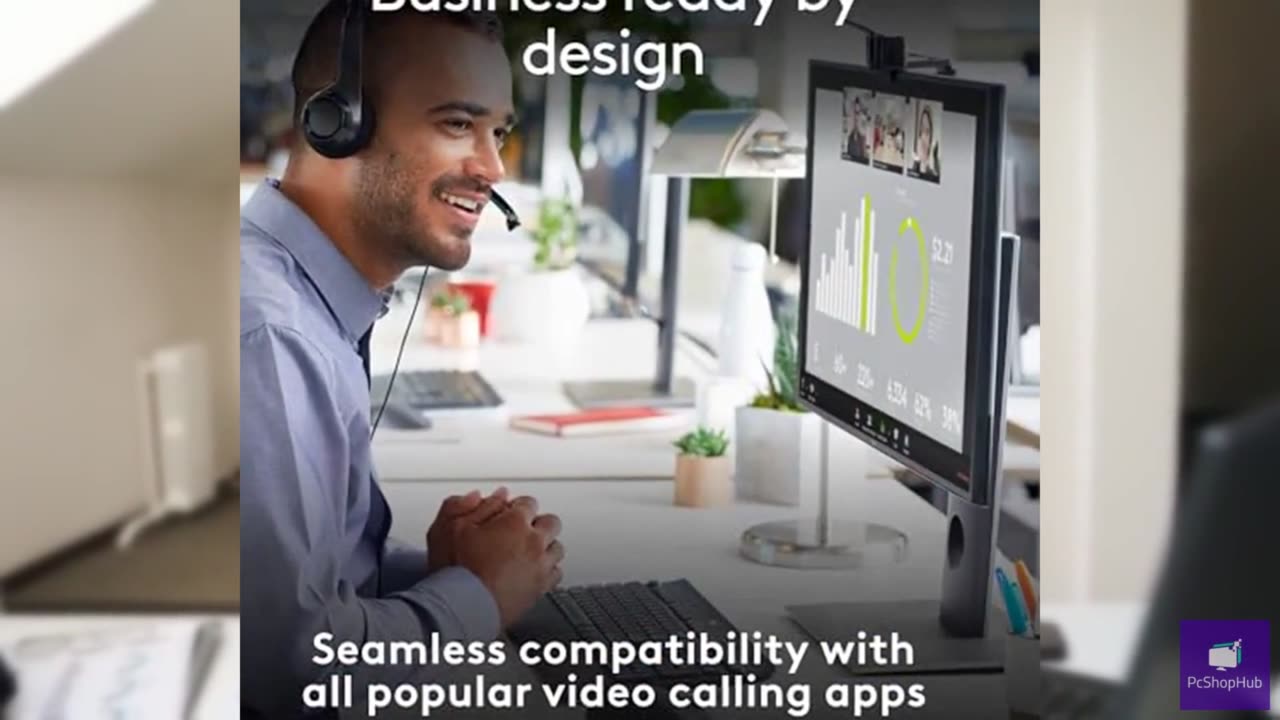 Logitech C920e HD 1080p Mic-Enabled Webcam, certified for Zoom, Microsoft Teams