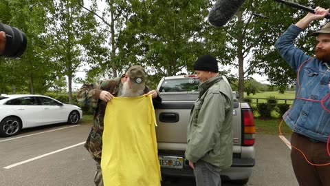 Skunkape Boys trying to decide what color cape to wear