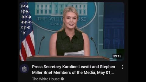 Press Secretary Karoline Leavitt and Stephen Miller Brief Members of the Media