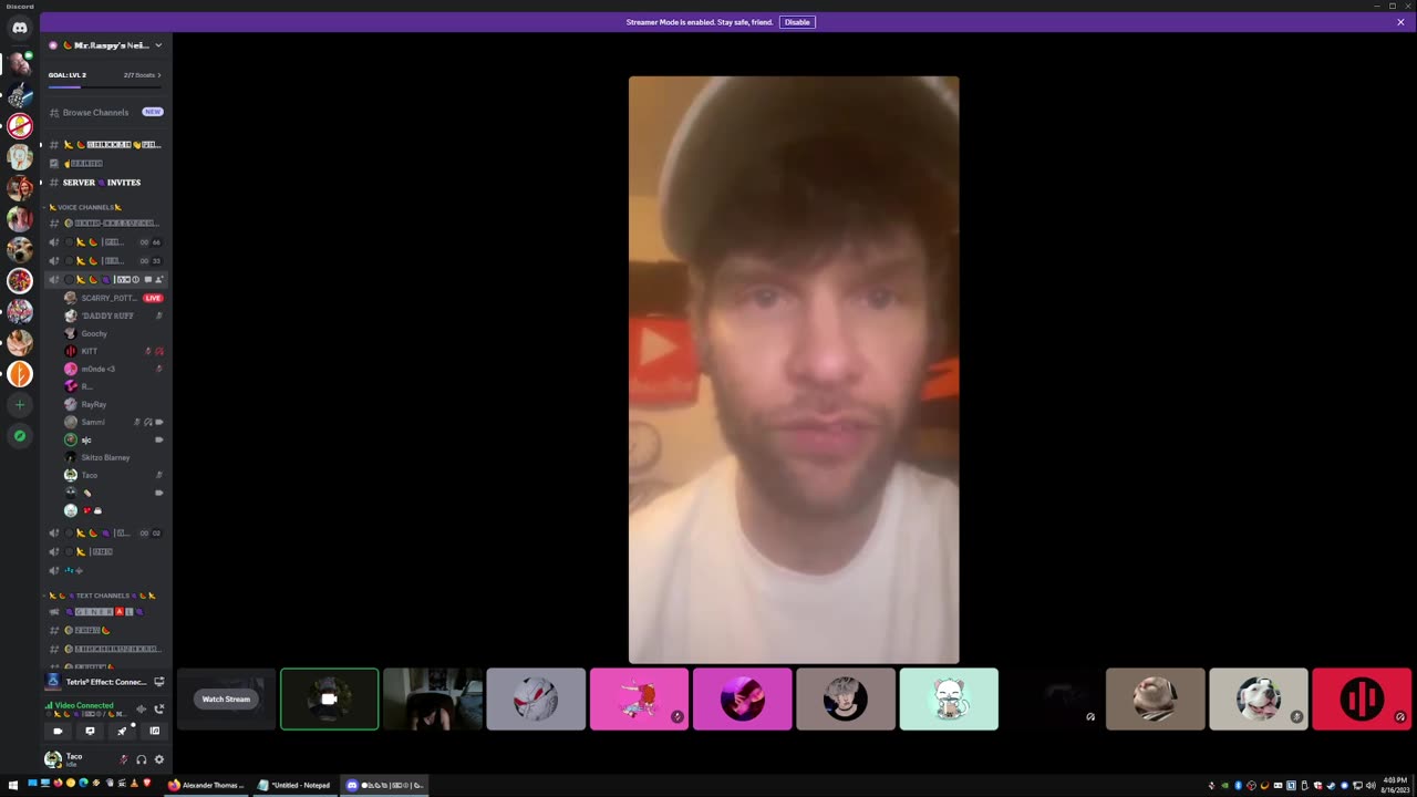 SJC offstream leaked Discord calls - Ruff's server (16/08/23) Part 1, early VC