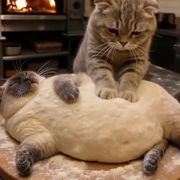 "Cat Cooking Delicious Meal Today 😻🍴"