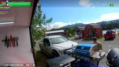 7.3 EARTH QUAKE TSUNAMI ALERT 🟢New Menu Hand Built Food Trailer Isolated Alaska Village!Real !Homestead