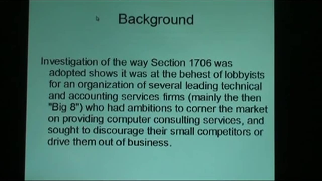 Public Choice and Section 1706 2010 02 22