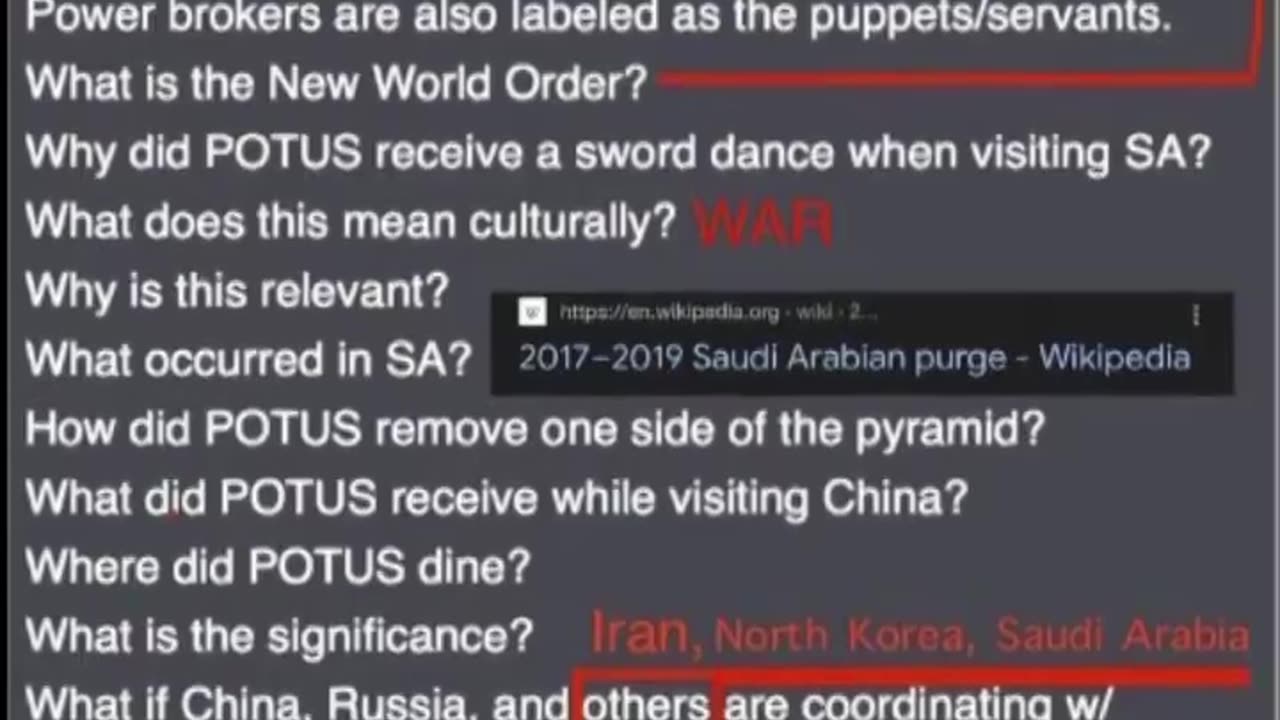 Is POTUS working with China,Russia and Saudi Arabia to destroy the NWO [DS]