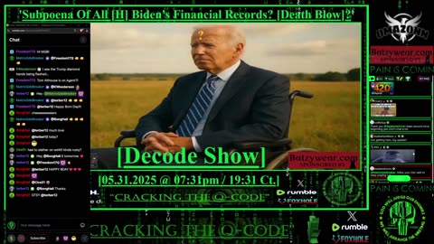 "CRACKING THE Q-CODE" ~ 'Subpoena Of All [H] Biden's Financial Records? [Death Blow]?'