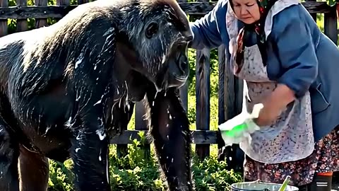 Die Großmutter und ihr Hausgorilla