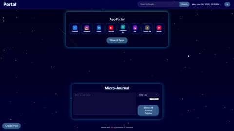 Web Portal - Self-Made Project Showcase
