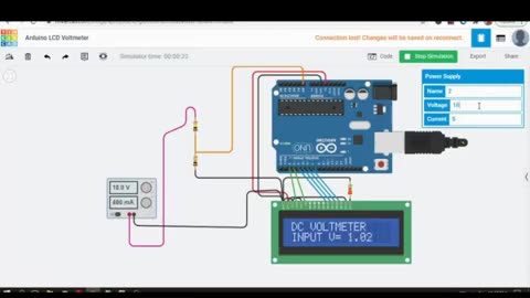 Make Voltmeter on #Arduino in #Tinkercad one Minute #AeroArduino