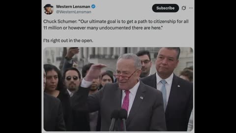 Chuck Schumer : "A Pathway to Citizenship For All 11 Million + Undocumenteds"