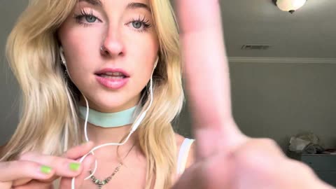 ASMR Girlfriend mouth sounds and breathy whispers (hand movements and kisses)