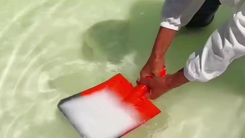 This white sand beach is actually salt 😱