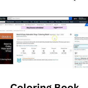 Bold & Easy Adorable Shop Coloring Book