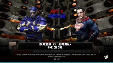 SUPERMAN VS DARKSEID SINGLES MATCH (AOT2 RED wwe2k24)