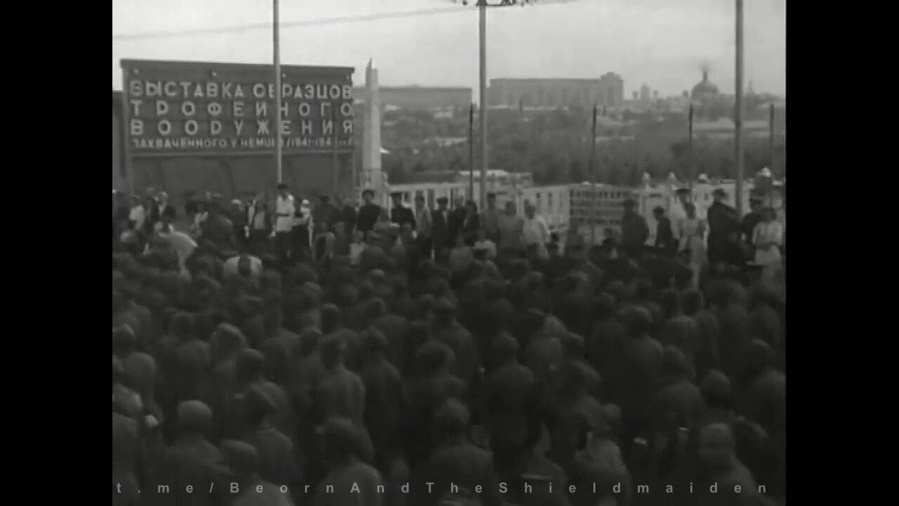 German POW convoy through Moscow (July 17, 1944)