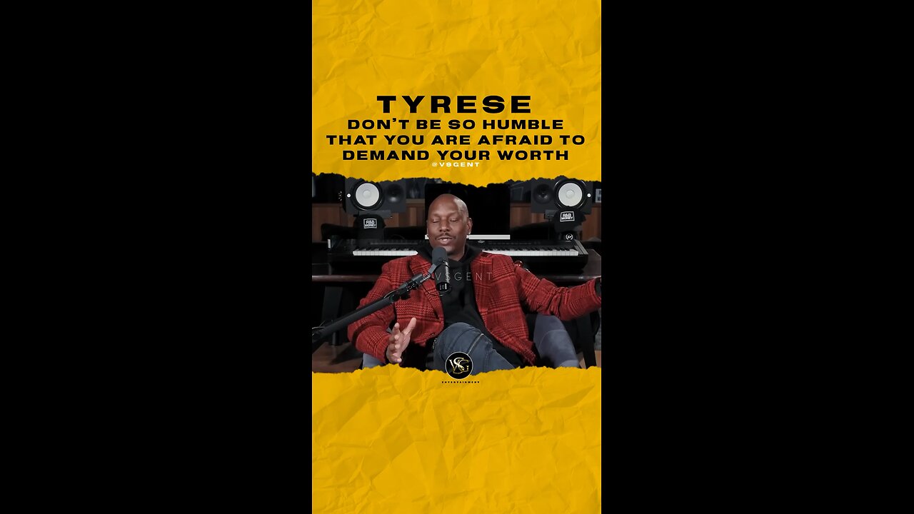 @tyrese Don’t be so humble that you are afraid to demand your worth