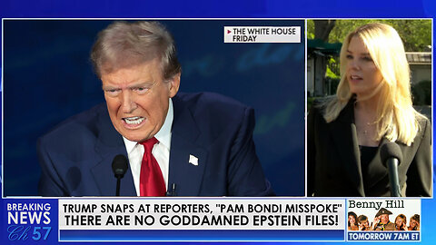 Trump Snaps at Reporters: "Pam Bondi Misspoke, There Are No GODDAMNED Epstein Files!"