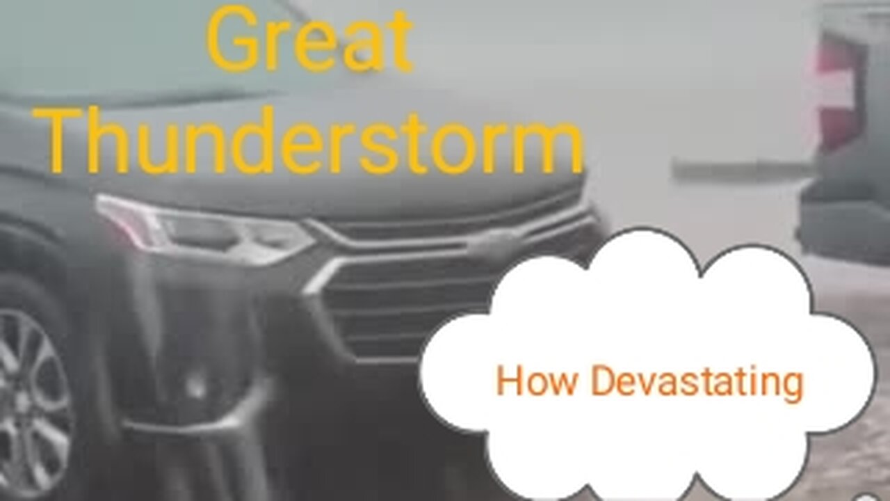 A great Thunderstorm hit at London , UK
