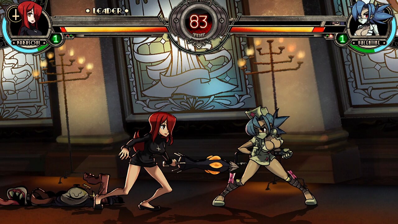 Parasoul vs Double + Valentine