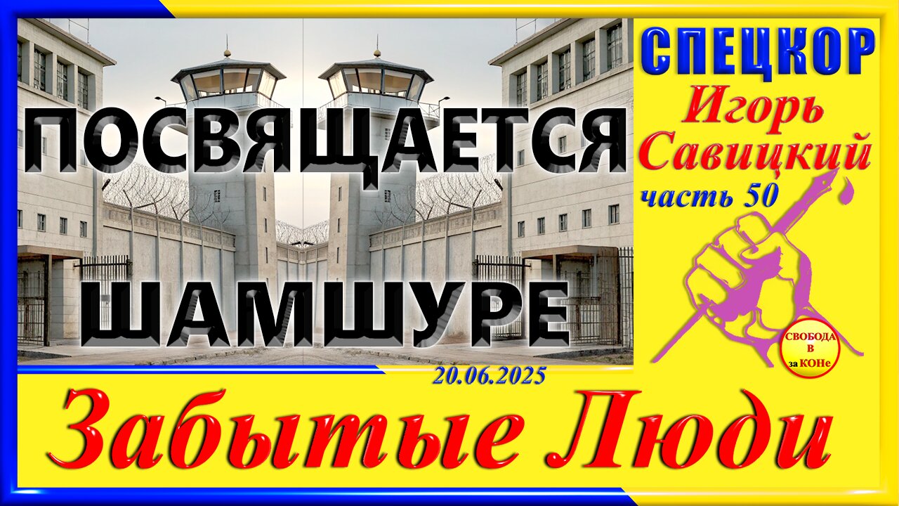 ПОСВЯЩАЕТСЯ ШАМШУРЕ- ч. 50 СПЕЦКОР Игорь Савицкий цикла _ЗАБЫТЫЕ Люди_