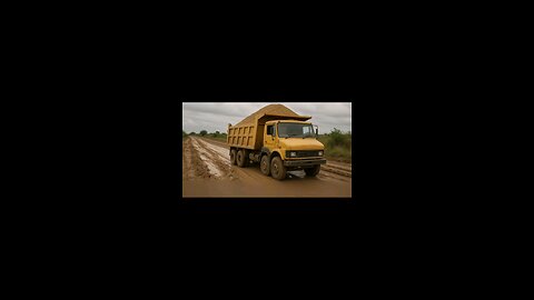 "कीचड़ भरे रास्ते से जूझता रेत से लदा ट्रक"" "#shortvideo #ai #truckdriver # viral