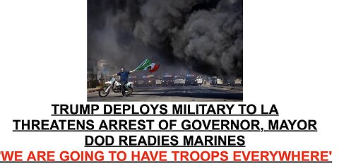 LA Riots Tied To Palantir Agenda, Riots Spread To San Francisco, Trump's Post Tied To Daniel 11:20-21, Musk Backs Off & Deletes Tweets, Columbian 6.5 Earthquake, Stay Close To Jesus!