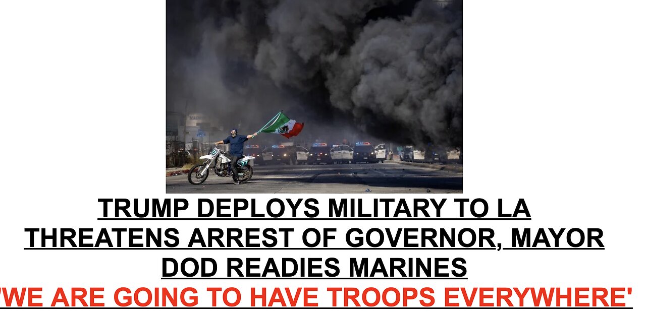 LA Riots Tied To Palantir Agenda, Riots Spread To San Francisco, Trump's Post Tied To Daniel 11:20-21, Musk Backs Off & Deletes Tweets, Columbian 6.5 Earthquake, Stay Close To Jesus!