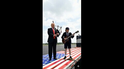 Donald Trump rocks with AC/DC.