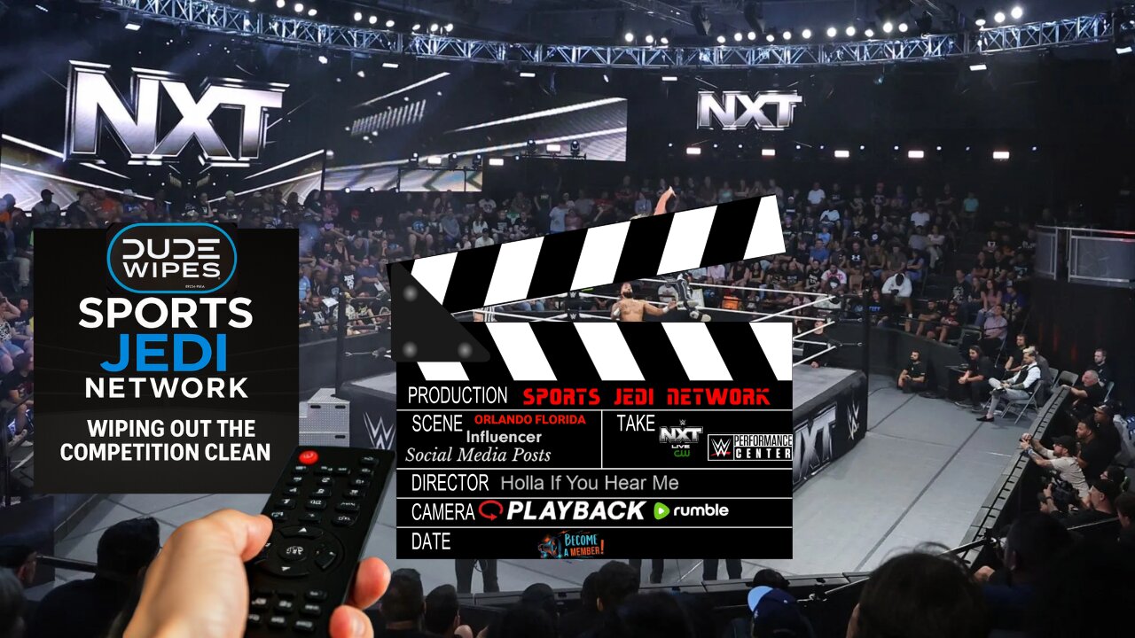 WWE NXT Performance Center in Orlando, Florida Watch Along Sports Jedi Network x Dude Wipes