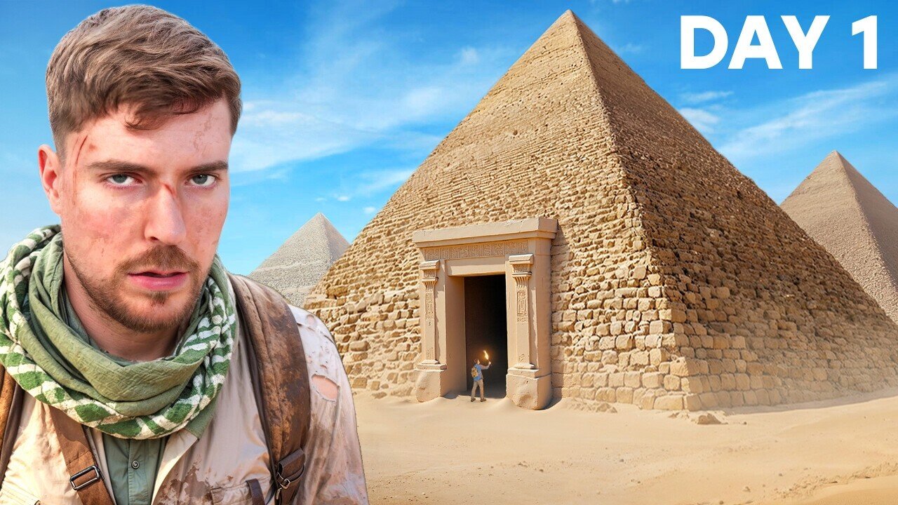 Mr. BEAST Spent 100 Hours Inside The Pyramids!