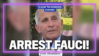 WATCH: Fauci Surfaces From His Subterranean Lair to Lecture the Public on Combating