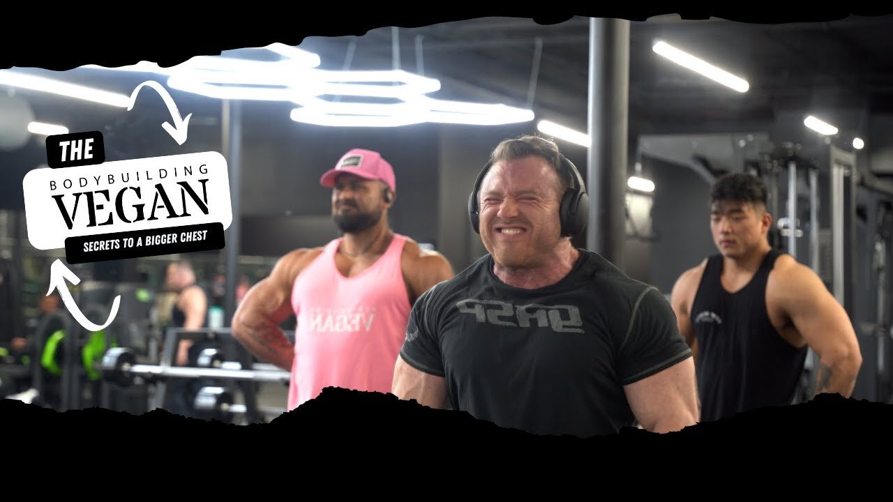 How to Grow Bigger Chest: Training with IFBB Pro Justin Jacoby at Revive Gym - BodybuildingVegan