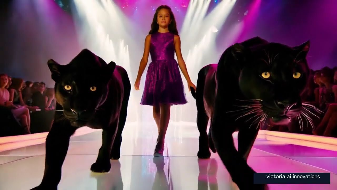 Girls and Wild Animals on the Runway