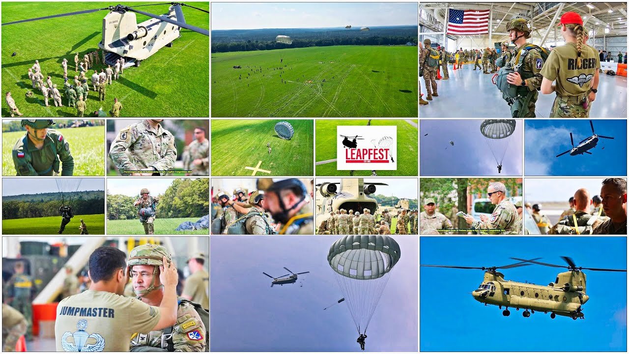 Paratroopers from 17 Nations Compete in Leapfest 2024 Parachute Event