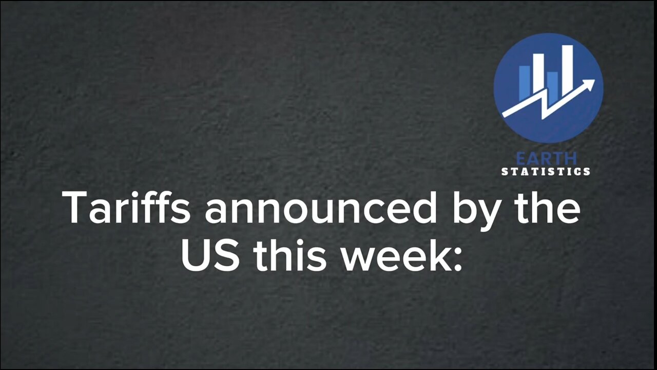 Tariffs announced by the US this week