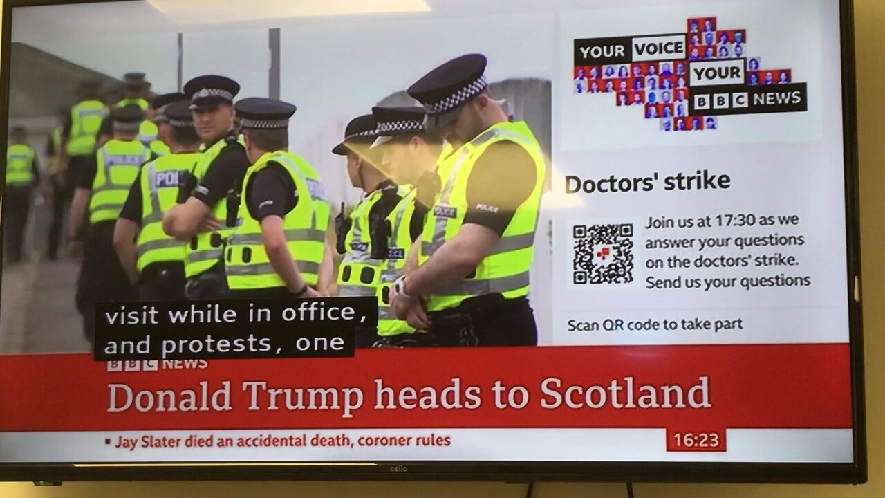 BBc news Trump in Scotland 25/07/2025