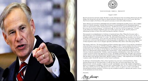 PILNE | 4 sierpnia 2025 r.: Gubernator Greg Abbott ogłasza TOTALNĄ WOJNĘ – DEMOKRATYCZNI ...