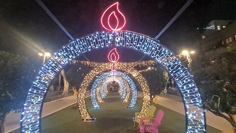 -B-Hanukkah lighting decorations, Rothschild Boulevard corner Habima Tel Aviv- December 3, 2025