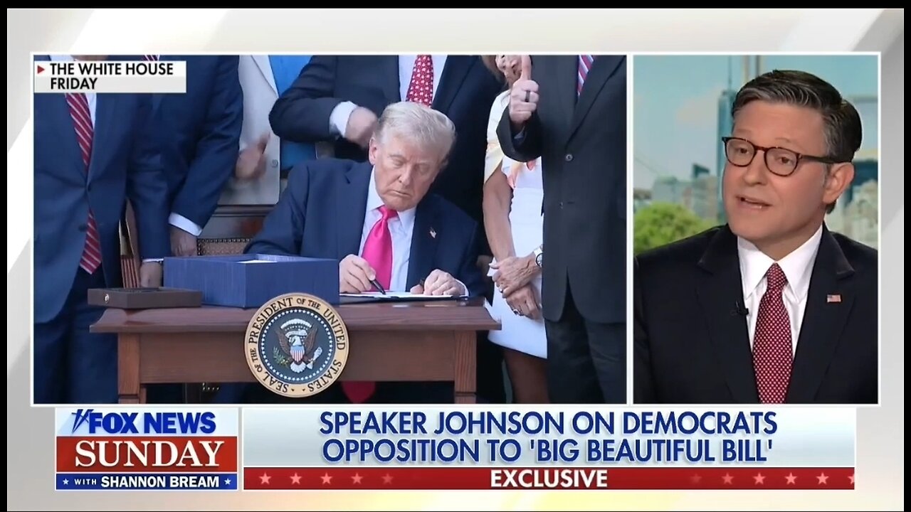 Speaker Johnson Calls Out Dems For Old, Tired Talking Points